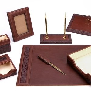 8 Pcs Brown Ecofriendly Stylish Desk Set